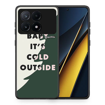 Θήκη Xiaomi Poco X6 Pro 5G Cold Outside από τη Smartfits με σχέδιο στο πίσω μέρος και μαύρο περίβλημα | Xiaomi Poco X6 Pro 5G Cold Outside case with colorful back and black bezels