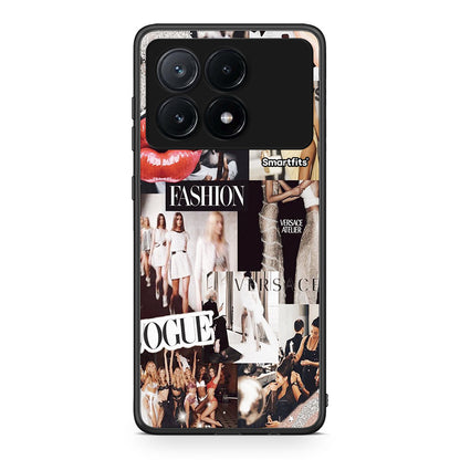 Xiaomi Poco X6 Pro 5G Collage Fashion Θήκη Αγίου Βαλεντίνου από τη Smartfits με σχέδιο στο πίσω μέρος και μαύρο περίβλημα | Smartphone case with colorful back and black bezels by Smartfits