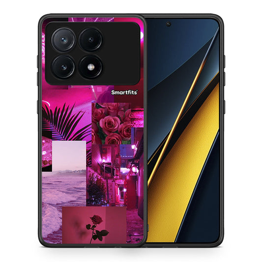 Collage Red Roses - Xiaomi Poco X6 Pro 5G θήκη