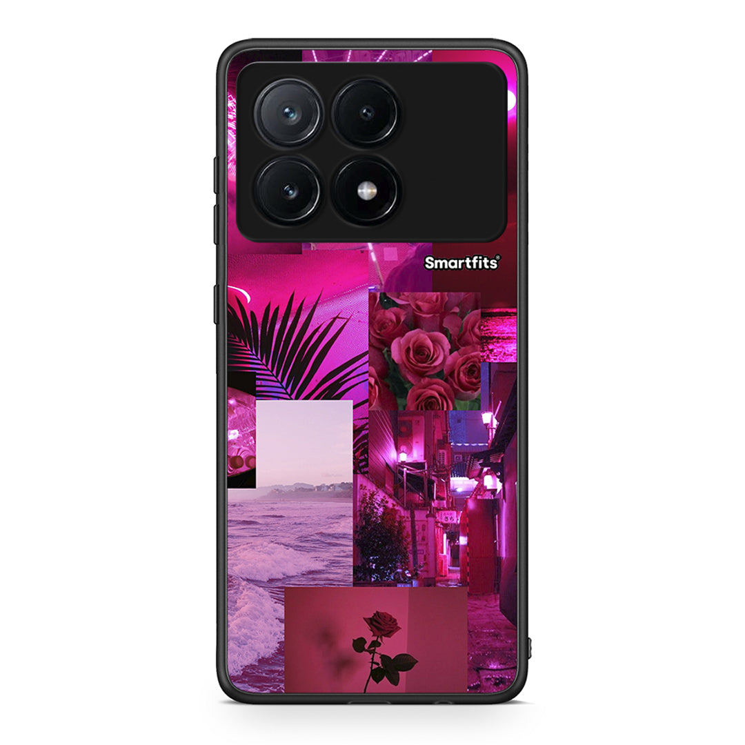 Xiaomi Poco X6 Pro 5G Collage Red Roses Θήκη Αγίου Βαλεντίνου από τη Smartfits με σχέδιο στο πίσω μέρος και μαύρο περίβλημα | Smartphone case with colorful back and black bezels by Smartfits