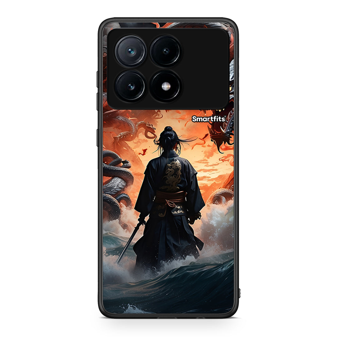 Xiaomi Poco X6 Pro 5G Dragons Fight θήκη από τη Smartfits με σχέδιο στο πίσω μέρος και μαύρο περίβλημα | Smartphone case with colorful back and black bezels by Smartfits
