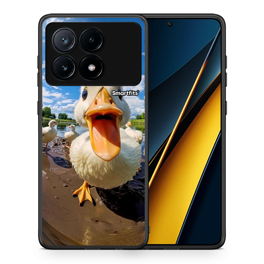 Θήκη Xiaomi Poco X6 Pro 5G Duck Face από τη Smartfits με σχέδιο στο πίσω μέρος και μαύρο περίβλημα | Xiaomi Poco X6 Pro 5G Duck Face case with colorful back and black bezels
