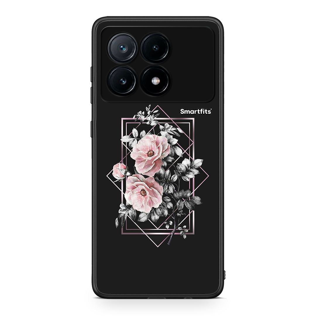 4 - Xiaomi Poco X6 Pro 5G Frame Flower case, cover, bumper