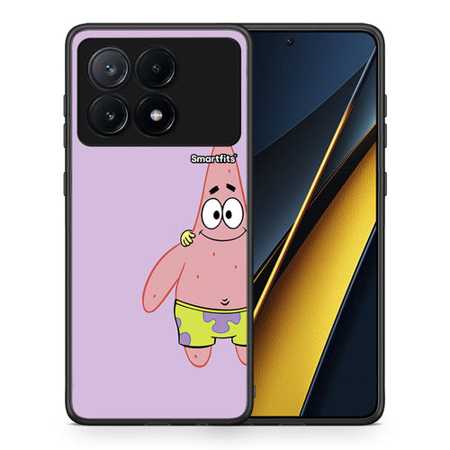 Θήκη Xiaomi Poco X6 Pro 5G Friends Patrick από τη Smartfits με σχέδιο στο πίσω μέρος και μαύρο περίβλημα | Xiaomi Poco X6 Pro 5G Friends Patrick case with colorful back and black bezels