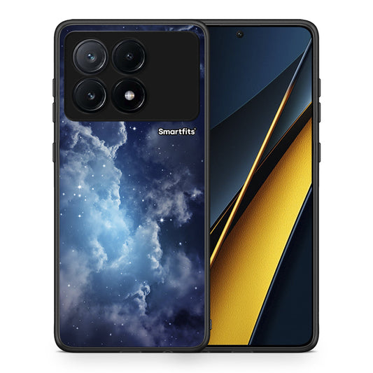 Θήκη Xiaomi Poco X6 Pro 5G Blue Sky Galaxy από τη Smartfits με σχέδιο στο πίσω μέρος και μαύρο περίβλημα | Xiaomi Poco X6 Pro 5G Blue Sky Galaxy case with colorful back and black bezels