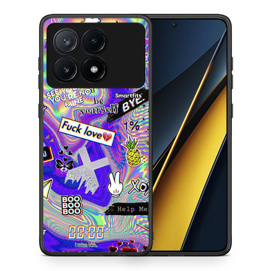 Θήκη Xiaomi Poco X6 Pro 5G Game Over από τη Smartfits με σχέδιο στο πίσω μέρος και μαύρο περίβλημα | Xiaomi Poco X6 Pro 5G Game Over case with colorful back and black bezels