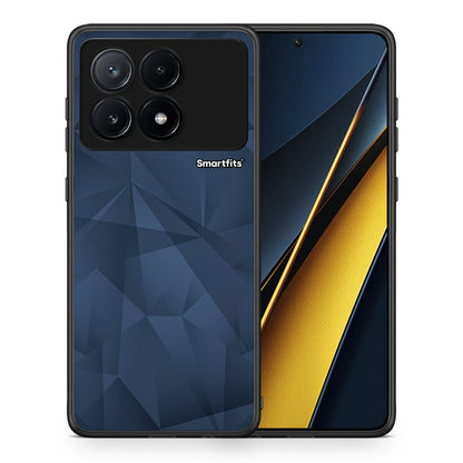 Θήκη Xiaomi Poco X6 Pro 5G Blue Abstract Geometric από τη Smartfits με σχέδιο στο πίσω μέρος και μαύρο περίβλημα | Xiaomi Poco X6 Pro 5G Blue Abstract Geometric case with colorful back and black bezels