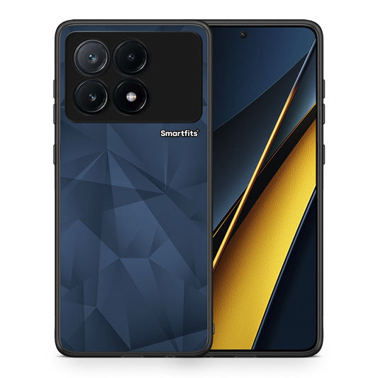 Θήκη Xiaomi Poco X6 Pro 5G Blue Abstract Geometric από τη Smartfits με σχέδιο στο πίσω μέρος και μαύρο περίβλημα | Xiaomi Poco X6 Pro 5G Blue Abstract Geometric case with colorful back and black bezels