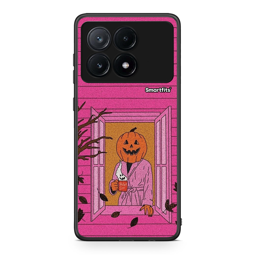 Xiaomi Poco X6 Pro 5G Halloween Pumpkin Lady Θήκη από τη Smartfits με σχέδιο στο πίσω μέρος και μαύρο περίβλημα | Smartphone case with colorful back and black bezels by Smartfits