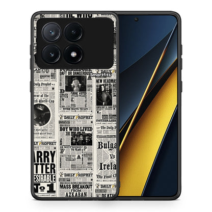 Θήκη Xiaomi Poco X6 Pro 5G Harry Paper από τη Smartfits με σχέδιο στο πίσω μέρος και μαύρο περίβλημα | Xiaomi Poco X6 Pro 5G Harry Paper case with colorful back and black bezels