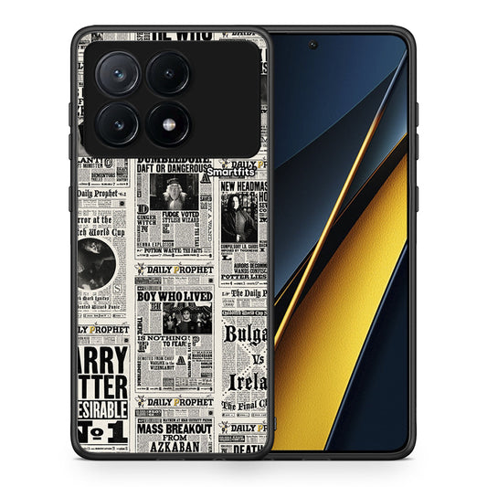 Θήκη Xiaomi Poco X6 Pro 5G Harry Paper από τη Smartfits με σχέδιο στο πίσω μέρος και μαύρο περίβλημα | Xiaomi Poco X6 Pro 5G Harry Paper case with colorful back and black bezels