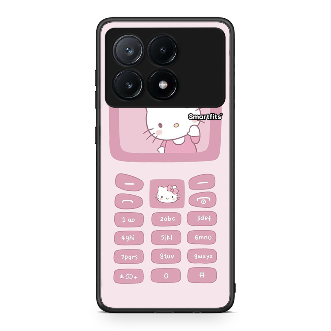 Xiaomi Poco X6 Pro 5G Hello Kitten Θήκη Αγίου Βαλεντίνου από τη Smartfits με σχέδιο στο πίσω μέρος και μαύρο περίβλημα | Smartphone case with colorful back and black bezels by Smartfits