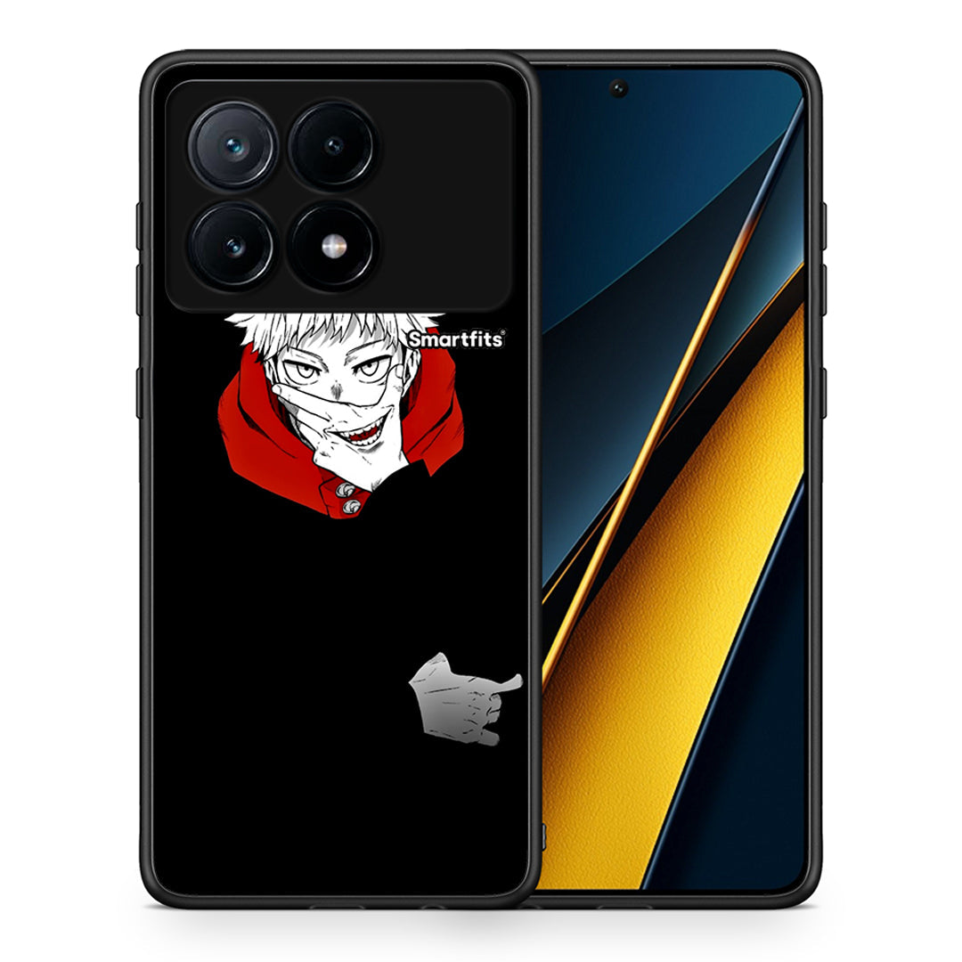 Θήκη Xiaomi Poco X6 Pro 5G Itadori Anime από τη Smartfits με σχέδιο στο πίσω μέρος και μαύρο περίβλημα | Xiaomi Poco X6 Pro 5G Itadori Anime case with colorful back and black bezels