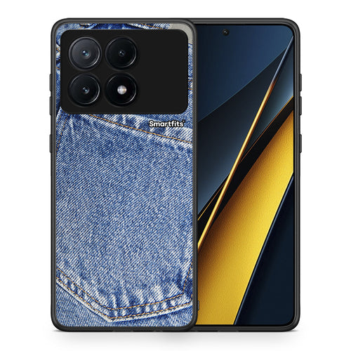 Θήκη Xiaomi Poco X6 Pro 5G Jeans Pocket από τη Smartfits με σχέδιο στο πίσω μέρος και μαύρο περίβλημα | Xiaomi Poco X6 Pro 5G Jeans Pocket case with colorful back and black bezels
