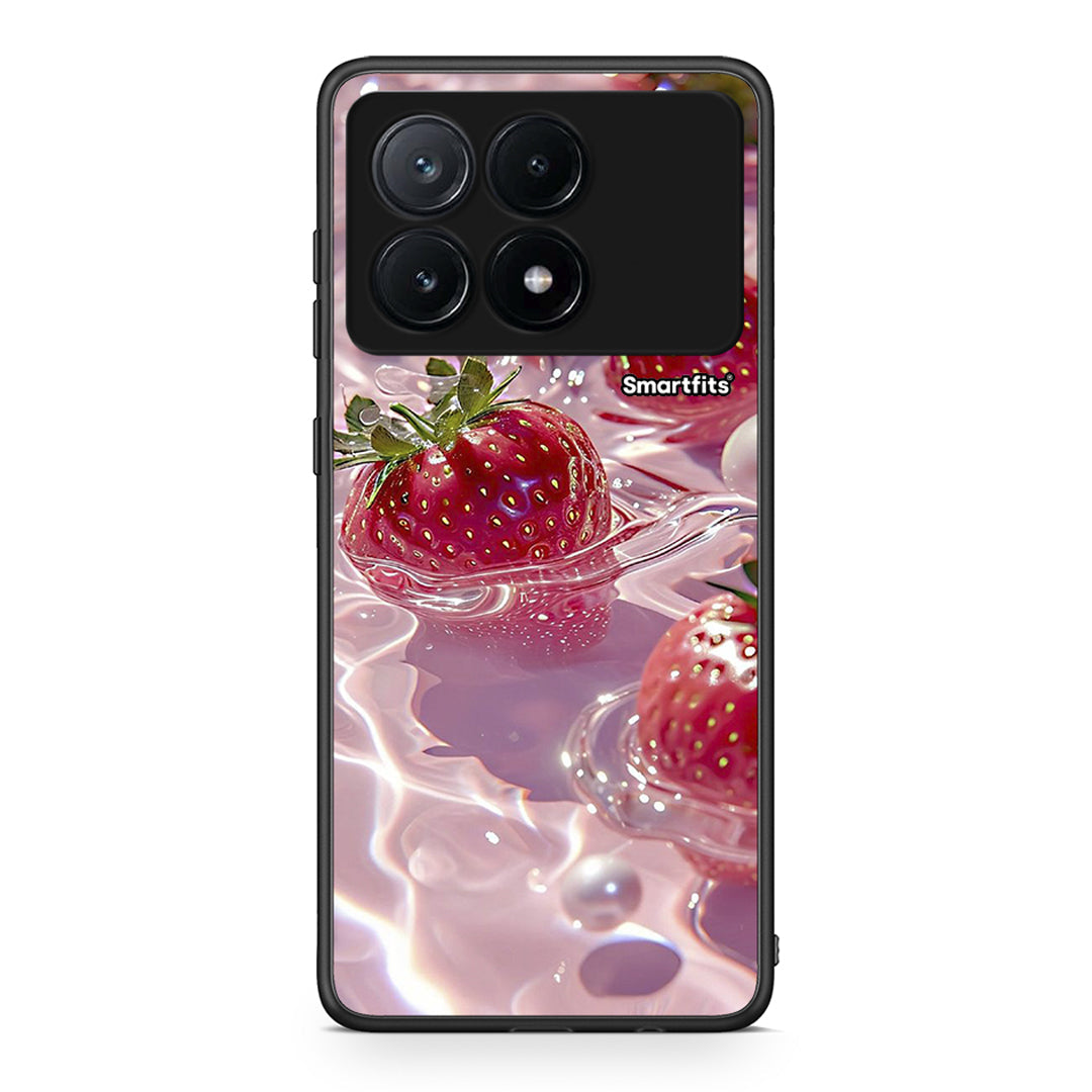 Xiaomi Poco X6 Pro 5G Juicy Strawberries θήκη από τη Smartfits με σχέδιο στο πίσω μέρος και μαύρο περίβλημα | Smartphone case with colorful back and black bezels by Smartfits