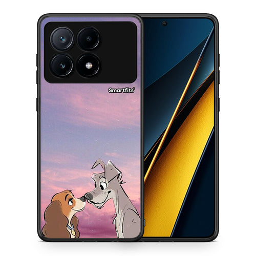 Θήκη Xiaomi Poco X6 Pro 5G Lady And Tramp από τη Smartfits με σχέδιο στο πίσω μέρος και μαύρο περίβλημα | Xiaomi Poco X6 Pro 5G Lady And Tramp case with colorful back and black bezels