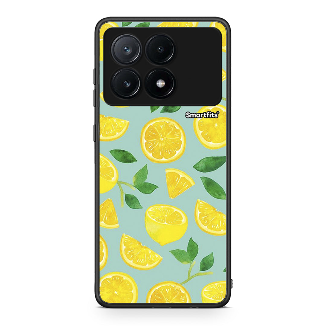 Xiaomi Poco X6 Pro 5G Lemons θήκη από τη Smartfits με σχέδιο στο πίσω μέρος και μαύρο περίβλημα | Smartphone case with colorful back and black bezels by Smartfits