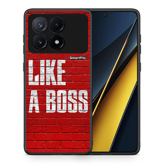 Θήκη Xiaomi Poco X6 Pro 5G Like A Boss από τη Smartfits με σχέδιο στο πίσω μέρος και μαύρο περίβλημα | Xiaomi Poco X6 Pro 5G Like A Boss case with colorful back and black bezels