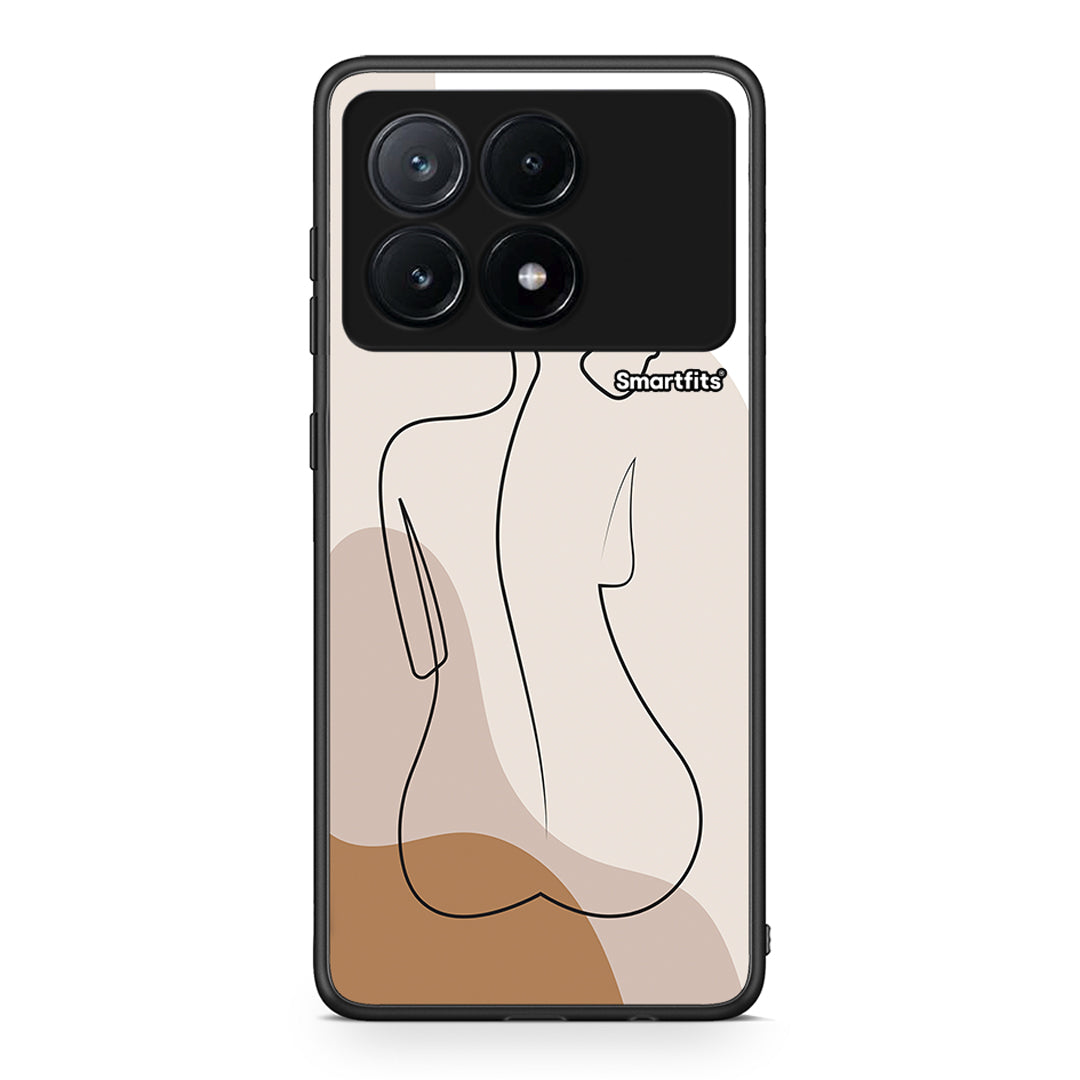 Xiaomi Poco X6 Pro 5G LineArt Woman θήκη από τη Smartfits με σχέδιο στο πίσω μέρος και μαύρο περίβλημα | Smartphone case with colorful back and black bezels by Smartfits