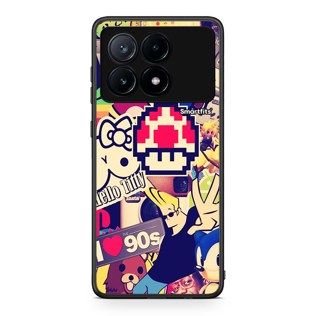 Xiaomi Poco X6 Pro 5G Love The 90s θήκη από τη Smartfits με σχέδιο στο πίσω μέρος και μαύρο περίβλημα | Smartphone case with colorful back and black bezels by Smartfits
