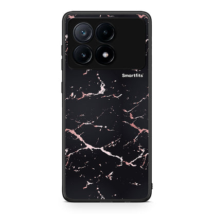 4 - Xiaomi Poco X6 Pro 5G Black Rosegold Marble case, cover, bumper
