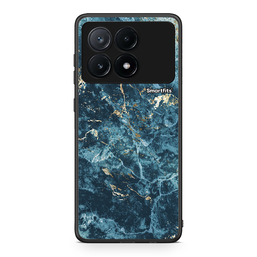 Xiaomi Poco X6 Pro 5G Marble Blue θήκη από τη Smartfits με σχέδιο στο πίσω μέρος και μαύρο περίβλημα | Smartphone case with colorful back and black bezels by Smartfits