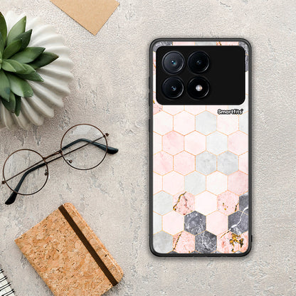 Marble Hexagon Pink - Xiaomi Poco X6 Pro 5G θήκη
