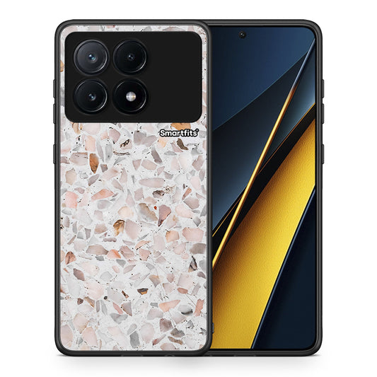 Θήκη Xiaomi Poco X6 Pro 5G Marble Terrazzo από τη Smartfits με σχέδιο στο πίσω μέρος και μαύρο περίβλημα | Xiaomi Poco X6 Pro 5G Marble Terrazzo case with colorful back and black bezels