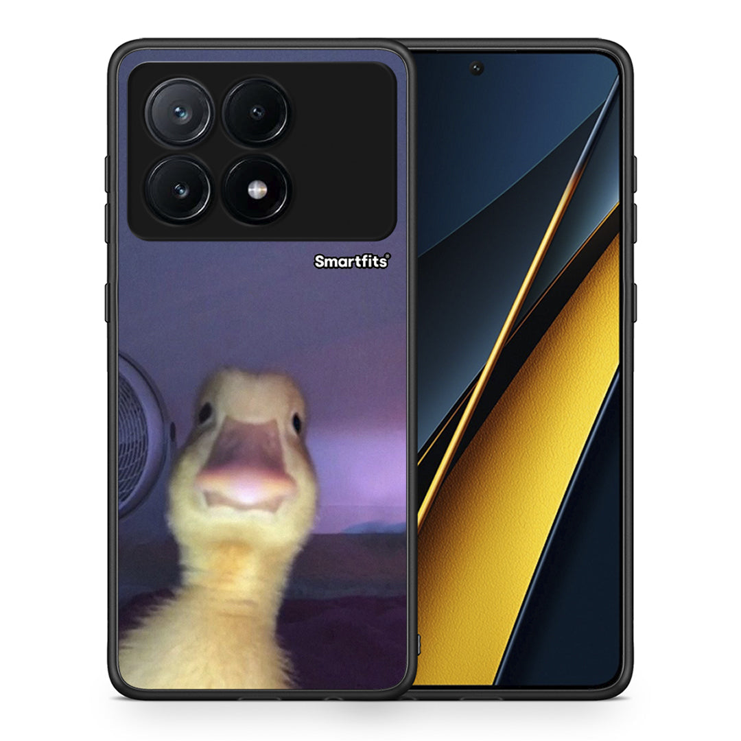 Θήκη Xiaomi Poco X6 Pro 5G Meme Duck από τη Smartfits με σχέδιο στο πίσω μέρος και μαύρο περίβλημα | Xiaomi Poco X6 Pro 5G Meme Duck case with colorful back and black bezels