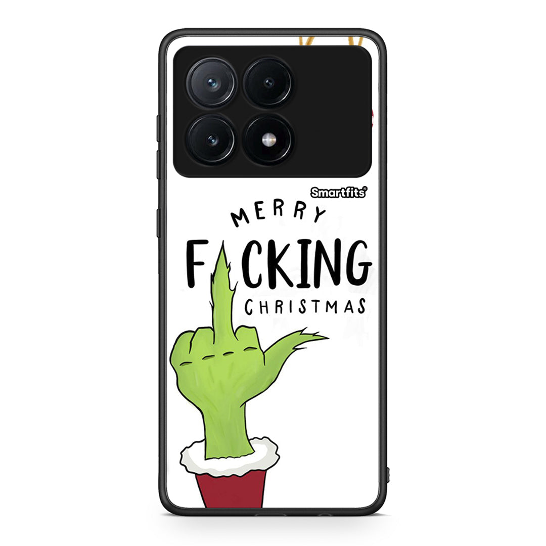 Xiaomi Poco X6 Pro 5G Merry F Xmas θήκη από τη Smartfits με σχέδιο στο πίσω μέρος και μαύρο περίβλημα | Smartphone case with colorful back and black bezels by Smartfits
