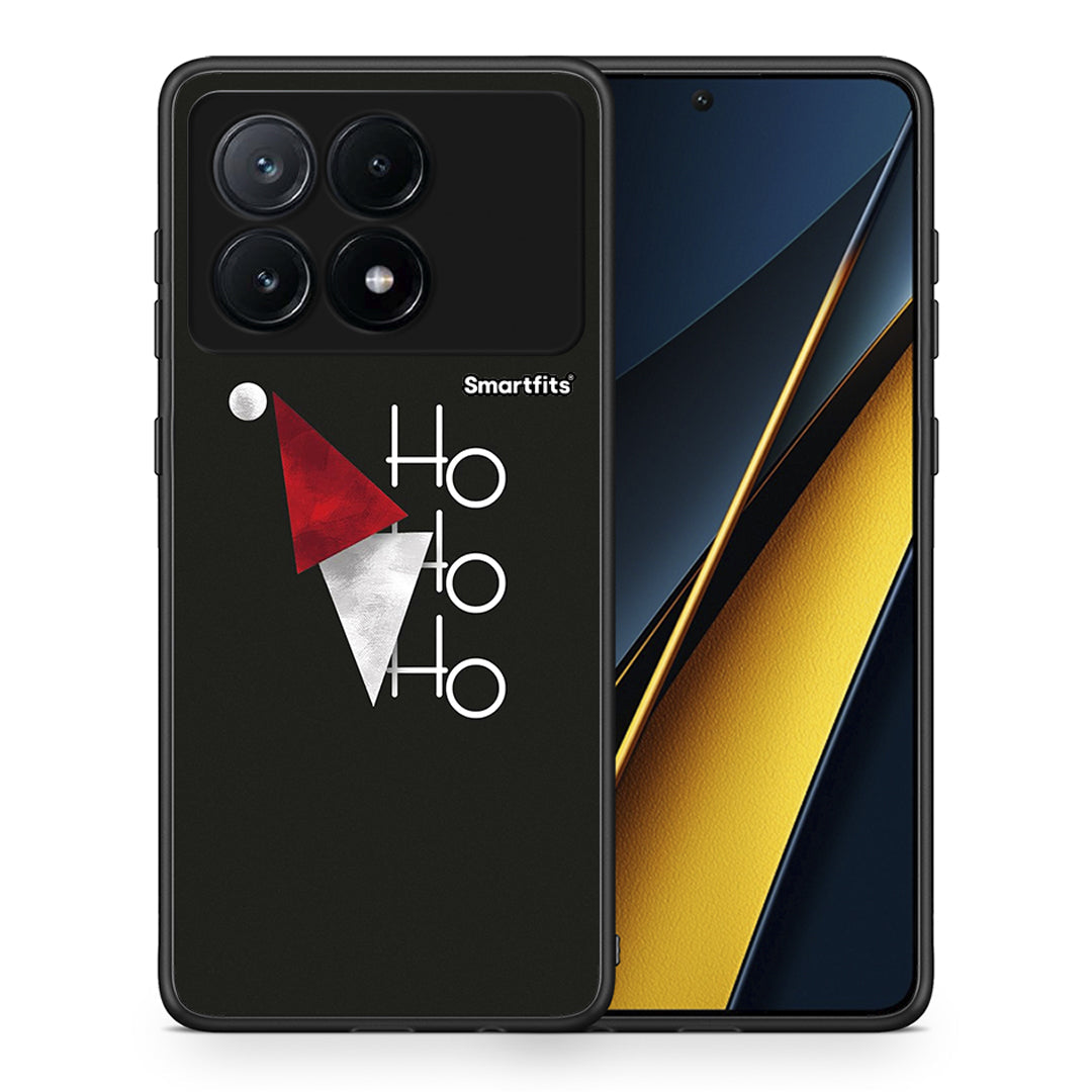 Θήκη Xiaomi Poco X6 Pro 5G Minimal Christmas από τη Smartfits με σχέδιο στο πίσω μέρος και μαύρο περίβλημα | Xiaomi Poco X6 Pro 5G Minimal Christmas case with colorful back and black bezels