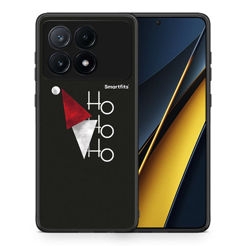 Θήκη Xiaomi Poco X6 Pro 5G Minimal Christmas από τη Smartfits με σχέδιο στο πίσω μέρος και μαύρο περίβλημα | Xiaomi Poco X6 Pro 5G Minimal Christmas case with colorful back and black bezels