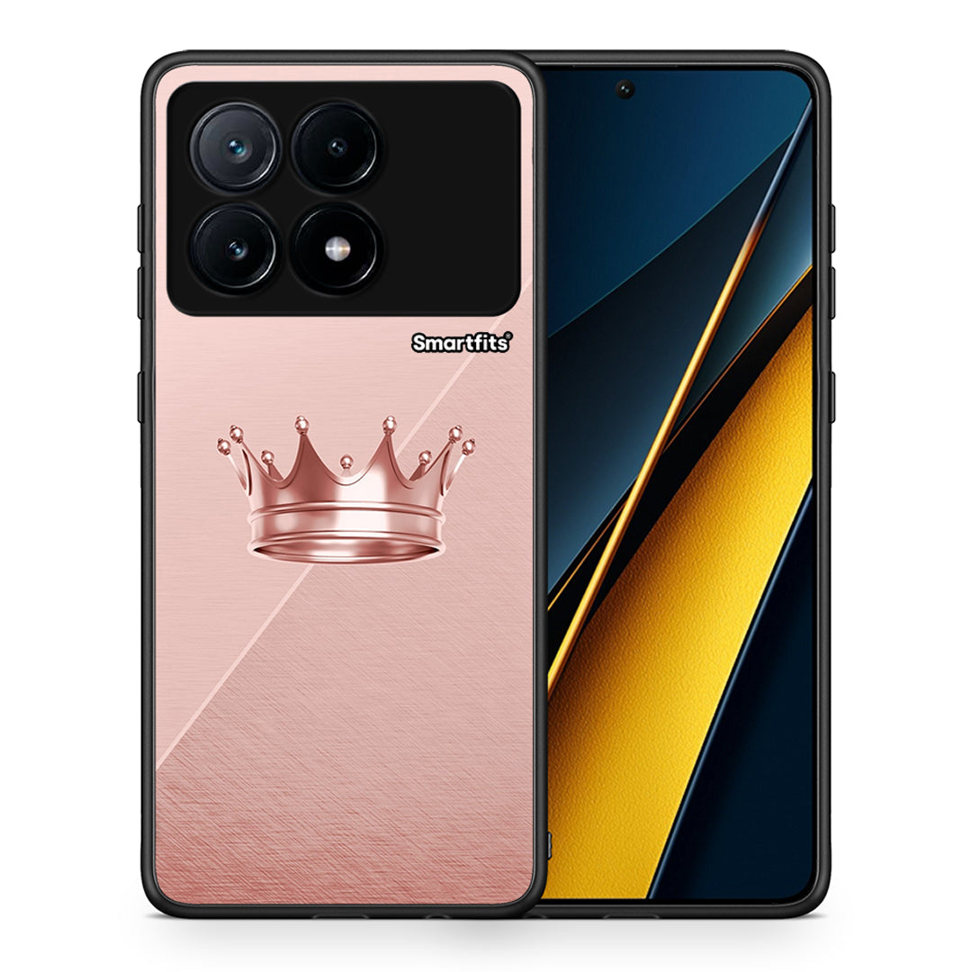 Θήκη Xiaomi Poco X6 Pro 5G Crown Minimal από τη Smartfits με σχέδιο στο πίσω μέρος και μαύρο περίβλημα | Xiaomi Poco X6 Pro 5G Crown Minimal case with colorful back and black bezels