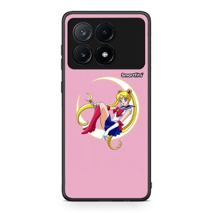 Xiaomi Poco X6 Pro 5G Moon Girl θήκη από τη Smartfits με σχέδιο στο πίσω μέρος και μαύρο περίβλημα | Smartphone case with colorful back and black bezels by Smartfits