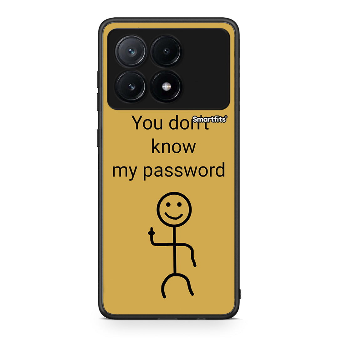 Xiaomi Poco X6 Pro 5G My Password Θήκη από τη Smartfits με σχέδιο στο πίσω μέρος και μαύρο περίβλημα | Smartphone case with colorful back and black bezels by Smartfits