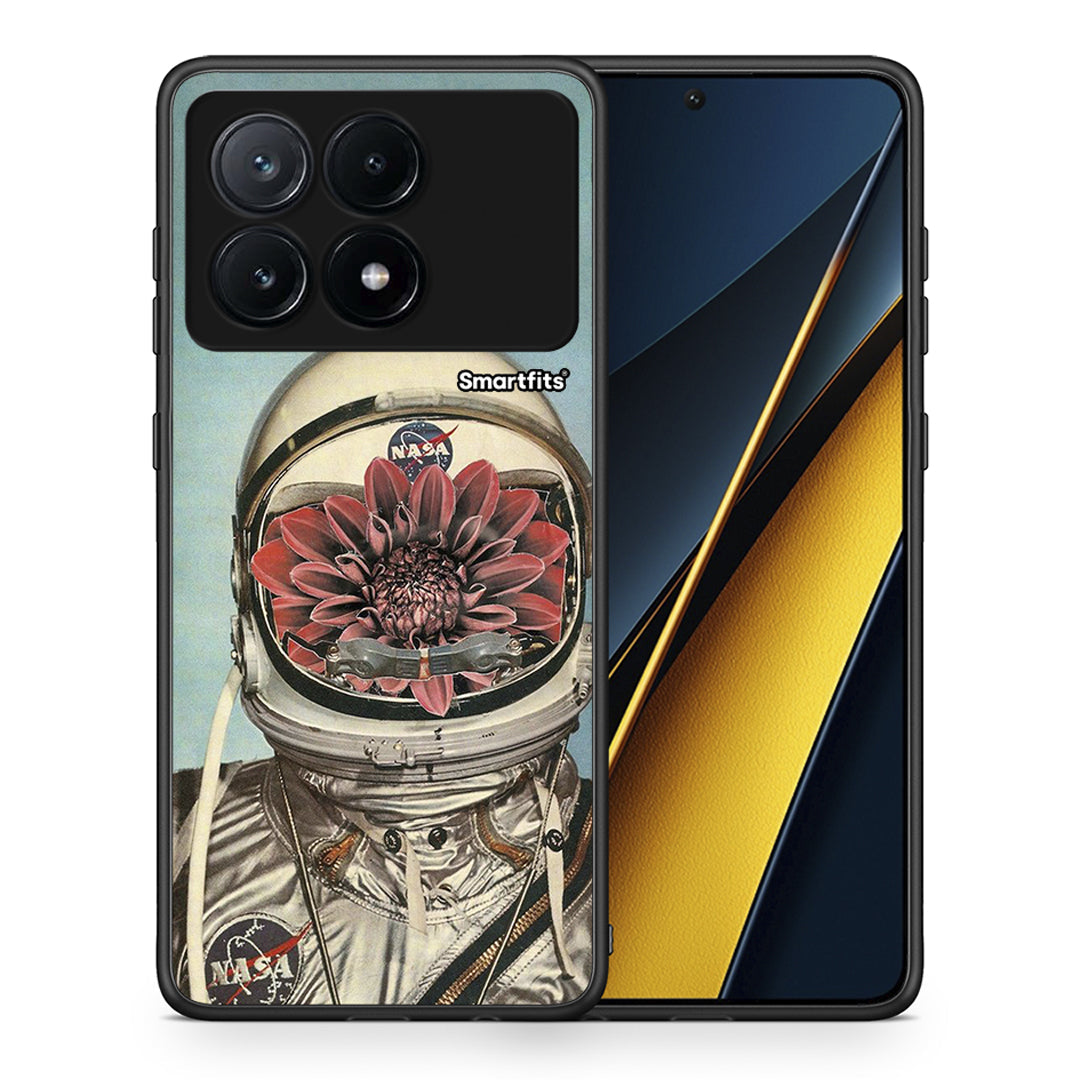 Θήκη Xiaomi Poco X6 Pro 5G Nasa Bloom από τη Smartfits με σχέδιο στο πίσω μέρος και μαύρο περίβλημα | Xiaomi Poco X6 Pro 5G Nasa Bloom case with colorful back and black bezels