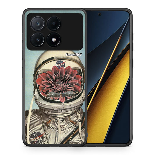Θήκη Xiaomi Poco X6 Pro 5G Nasa Bloom από τη Smartfits με σχέδιο στο πίσω μέρος και μαύρο περίβλημα | Xiaomi Poco X6 Pro 5G Nasa Bloom case with colorful back and black bezels