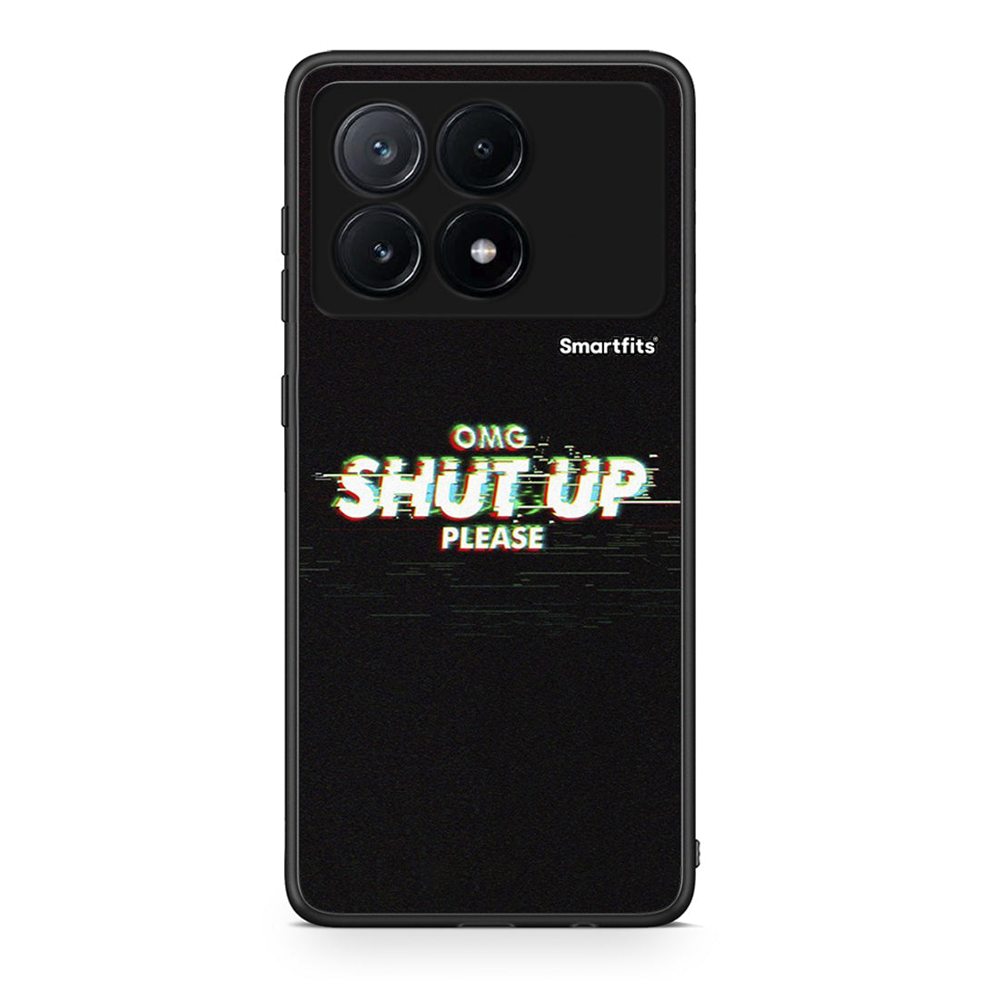 Xiaomi Poco X6 Pro 5G OMG ShutUp θήκη από τη Smartfits με σχέδιο στο πίσω μέρος και μαύρο περίβλημα | Smartphone case with colorful back and black bezels by Smartfits