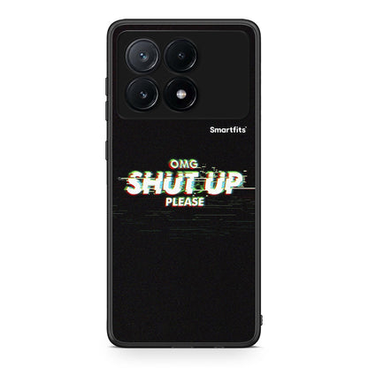 Xiaomi Poco X6 Pro 5G OMG ShutUp θήκη από τη Smartfits με σχέδιο στο πίσω μέρος και μαύρο περίβλημα | Smartphone case with colorful back and black bezels by Smartfits