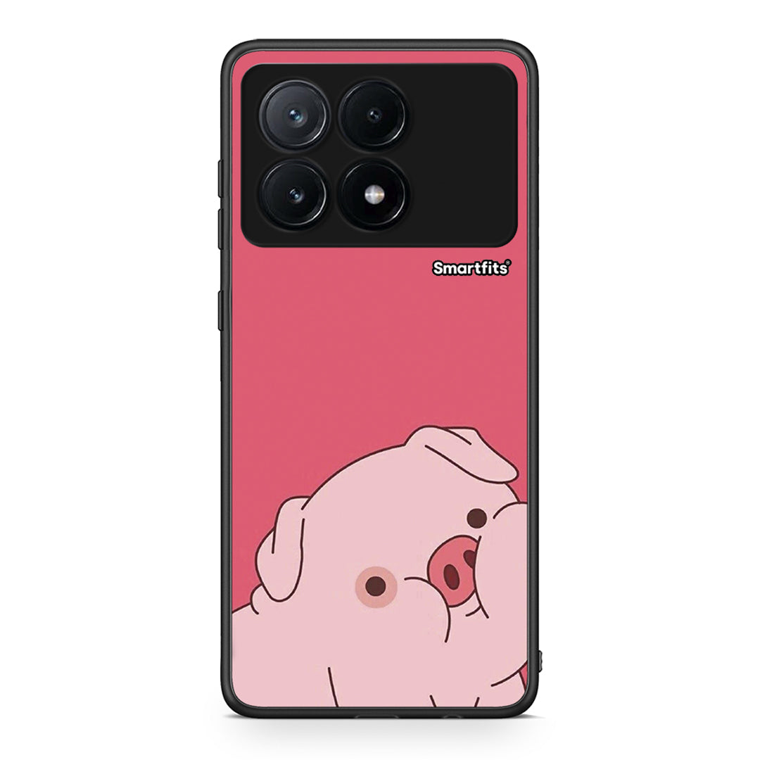 Xiaomi Poco X6 Pro 5G Pig Love 1 Θήκη Αγίου Βαλεντίνου από τη Smartfits με σχέδιο στο πίσω μέρος και μαύρο περίβλημα | Smartphone case with colorful back and black bezels by Smartfits