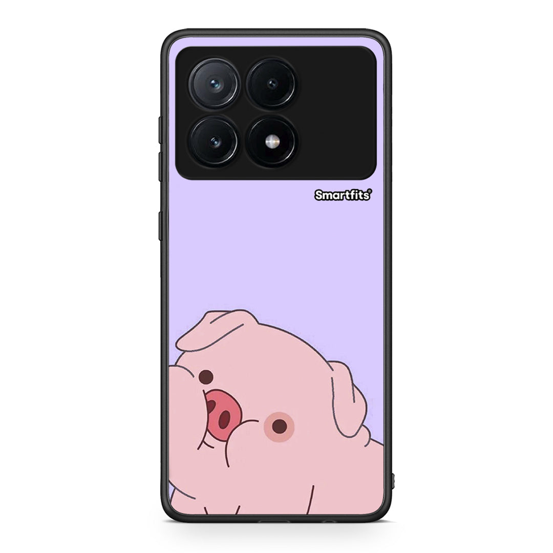 Xiaomi Poco X6 Pro 5G Pig Love 2 Θήκη Αγίου Βαλεντίνου από τη Smartfits με σχέδιο στο πίσω μέρος και μαύρο περίβλημα | Smartphone case with colorful back and black bezels by Smartfits