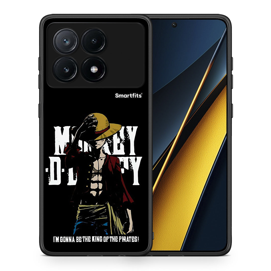 Θήκη Xiaomi Poco X6 Pro 5G Pirate King από τη Smartfits με σχέδιο στο πίσω μέρος και μαύρο περίβλημα | Xiaomi Poco X6 Pro 5G Pirate King case with colorful back and black bezels