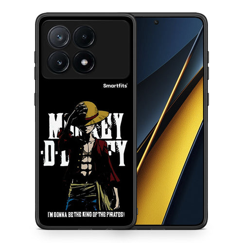 Θήκη Xiaomi Poco X6 Pro 5G Pirate King από τη Smartfits με σχέδιο στο πίσω μέρος και μαύρο περίβλημα | Xiaomi Poco X6 Pro 5G Pirate King case with colorful back and black bezels