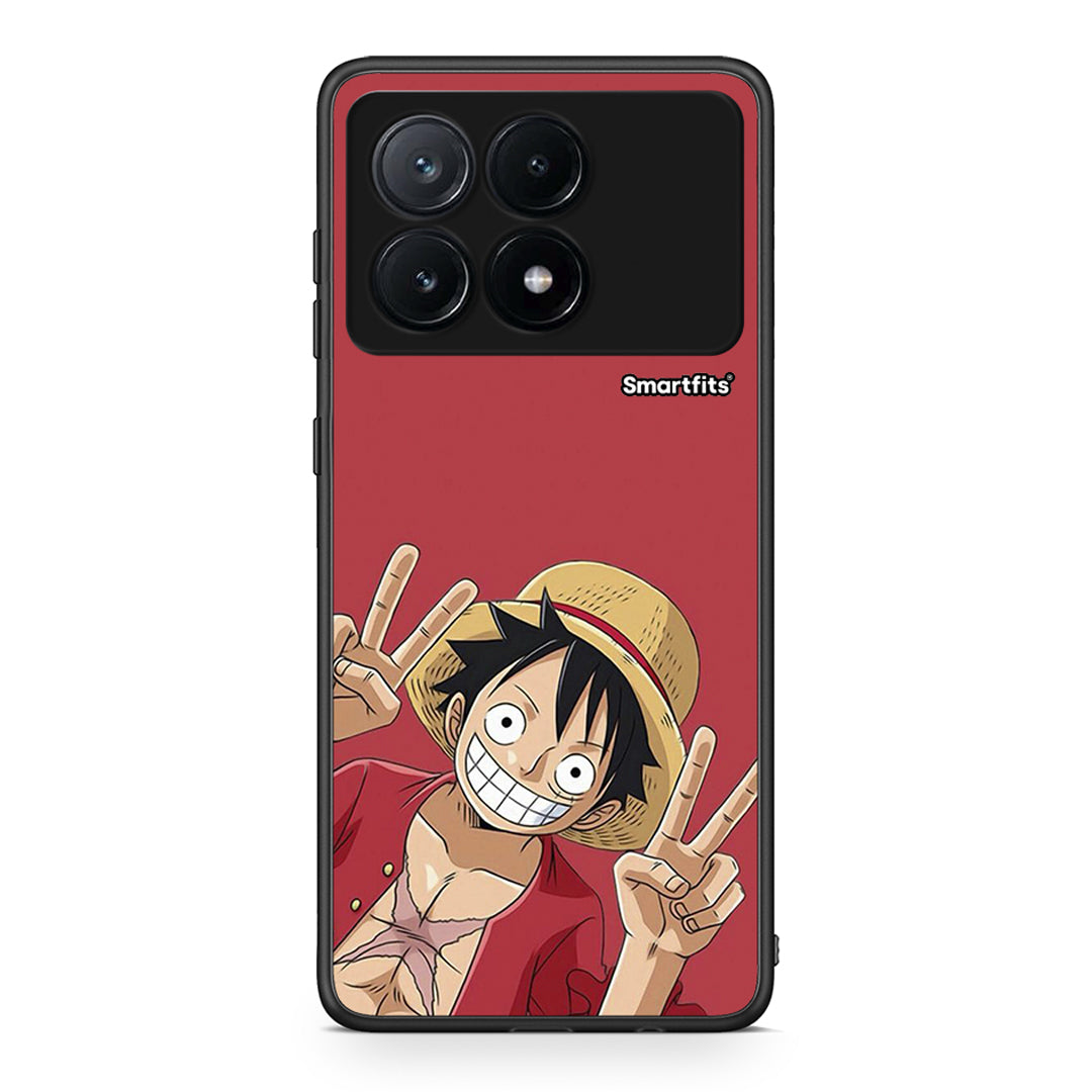 Xiaomi Poco X6 Pro 5G Pirate Luffy Θήκη από τη Smartfits με σχέδιο στο πίσω μέρος και μαύρο περίβλημα | Smartphone case with colorful back and black bezels by Smartfits