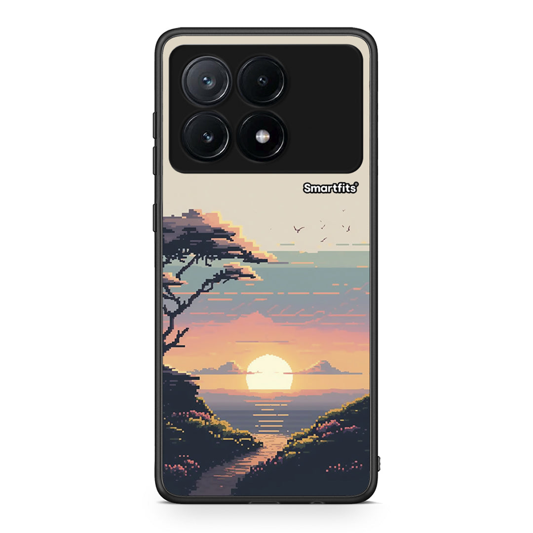 Xiaomi Poco X6 Pro 5G Pixel Sunset Θήκη από τη Smartfits με σχέδιο στο πίσω μέρος και μαύρο περίβλημα | Smartphone case with colorful back and black bezels by Smartfits