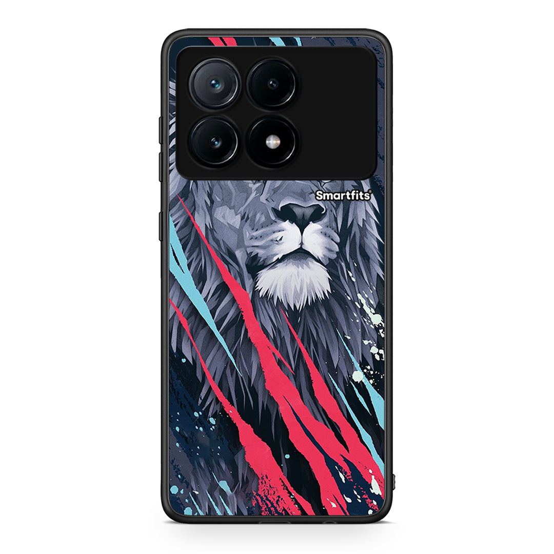 4 - Xiaomi Poco X6 Pro 5G Lion Designer PopArt case, cover, bumper