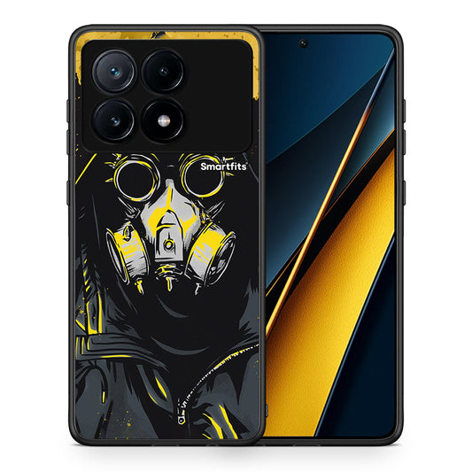 Θήκη Xiaomi Poco X6 Pro 5G Mask PopArt από τη Smartfits με σχέδιο στο πίσω μέρος και μαύρο περίβλημα | Xiaomi Poco X6 Pro 5G Mask PopArt case with colorful back and black bezels