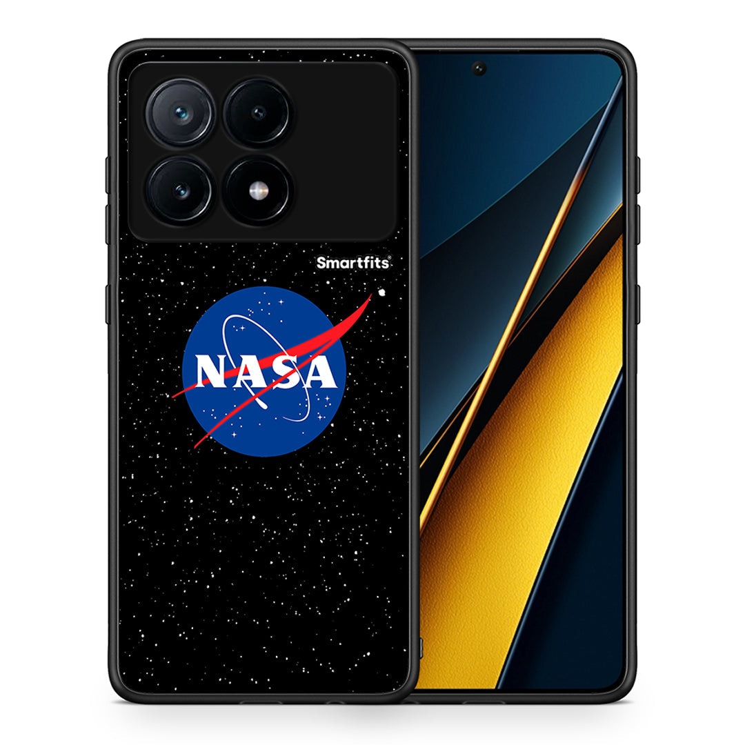 Θήκη Xiaomi Poco X6 Pro 5G NASA PopArt από τη Smartfits με σχέδιο στο πίσω μέρος και μαύρο περίβλημα | Xiaomi Poco X6 Pro 5G NASA PopArt case with colorful back and black bezels