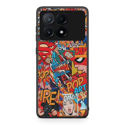 Xiaomi Poco X6 Pro 5G PopArt OMG θήκη από τη Smartfits με σχέδιο στο πίσω μέρος και μαύρο περίβλημα | Smartphone case with colorful back and black bezels by Smartfits