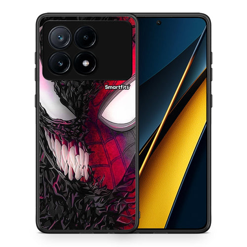 Θήκη Xiaomi Poco X6 Pro 5G SpiderVenom PopArt από τη Smartfits με σχέδιο στο πίσω μέρος και μαύρο περίβλημα | Xiaomi Poco X6 Pro 5G SpiderVenom PopArt case with colorful back and black bezels